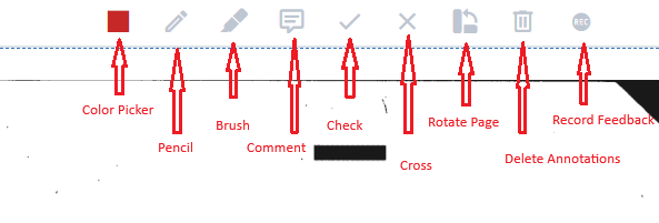 Full marking toolbar with all buttons labelled